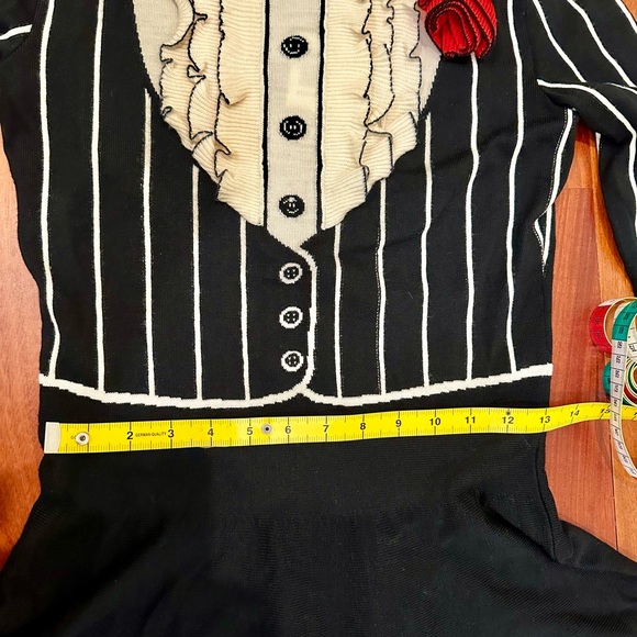 Moschino tuxedo-effect wool knitted dress - Picture 4 of 5